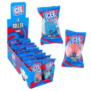 KoKo's Icee Lil Roller Sour Belt Cherry Blue Raspberry Candy 18ct
